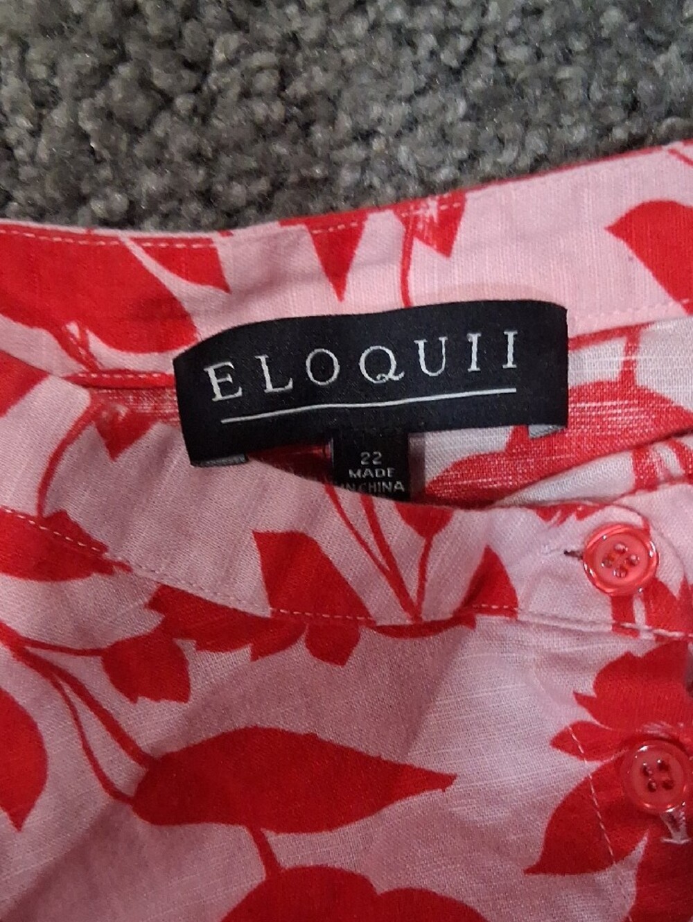 Eloquii Pink Maxi Dress with Red Floral Print - Picture 2 of 6